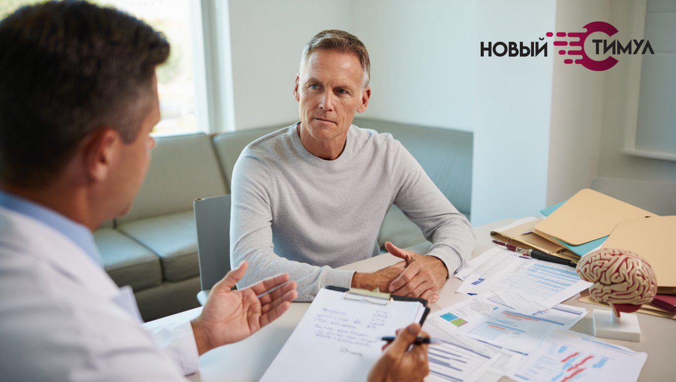 Мужчина на приеме у врача